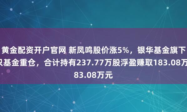 黄金配资开户官网 新凤鸣股价涨5%，银华基金旗下2只基金重仓，合计持有237.77万股浮盈赚取183.08万元